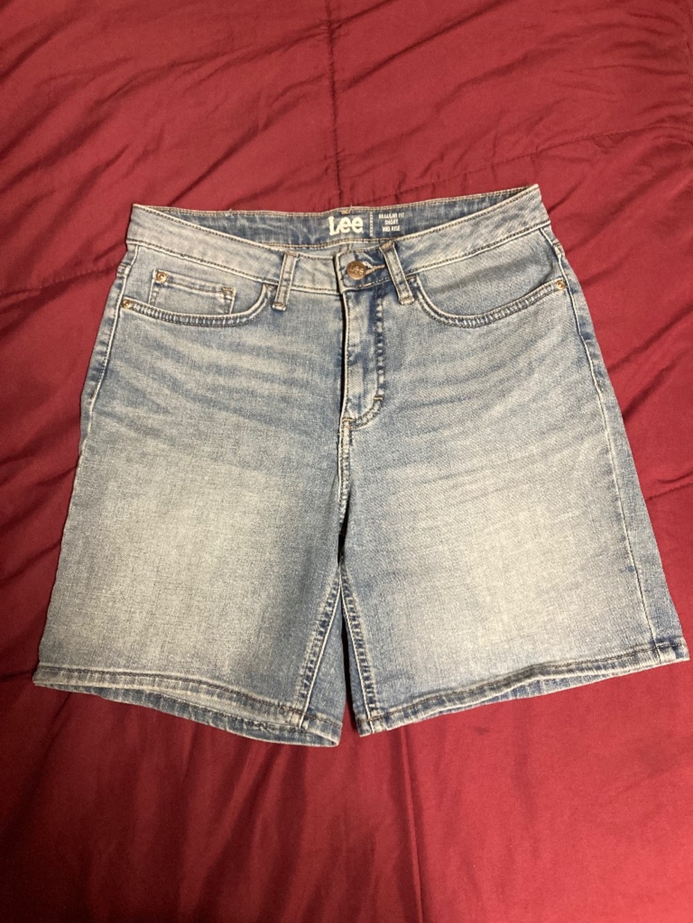 Lee Denim Jean Shorts | Regular Fit | Mid Rise | Size: 8